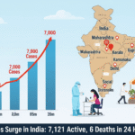 COVID-19 Surge in India: Active Cases Cross 7,000 Mark, 6 Deaths Reported