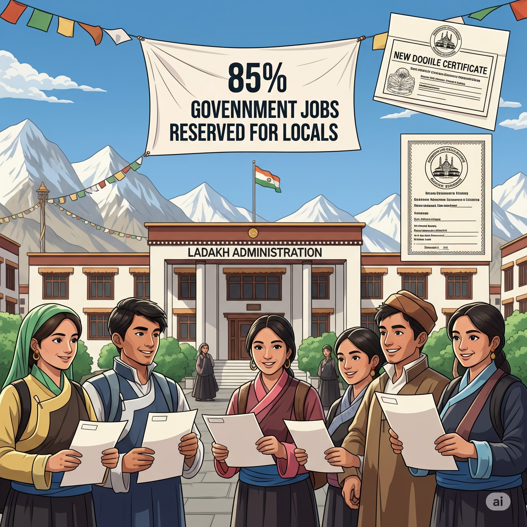 Ladakh Reserves 85% Government Jobs for Locals, Introduces New Domicile and Council Rules